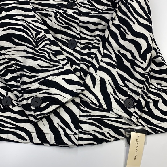 Jones New York Sport Zebra Striped Blazer NWT Medium - Picture 8 of 10